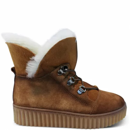 Ботильоны-зима SIZAAMPERO Коричневый, 35, 34, 33, 32 фото каталог