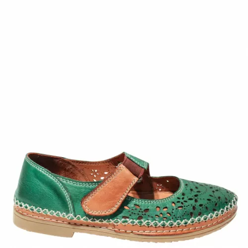 Туфли-лето SIZAAMPERO Зеленый, 34, 35 фото каталог