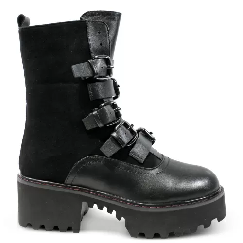 Ботильоны-зима SIZAAMPERO Черный, 34, 33 фото каталог