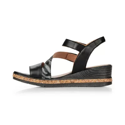 Босоножки  REMONTE DORNDORF Черный, 41, 42, 43, 44, 45 фото каталог