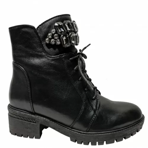 Ботильоны-зима SIZAAMPERO Черный, 33, 34, 35 фото каталог