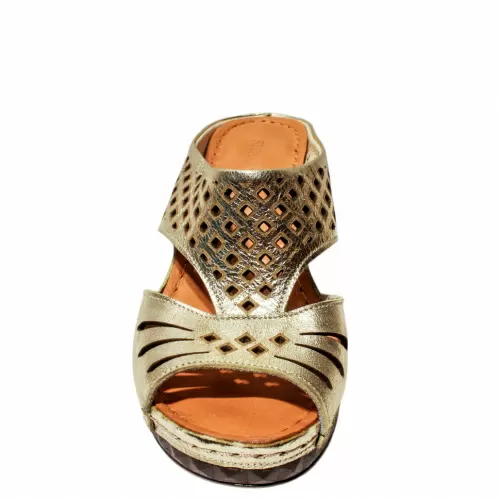 Сабо SIZAAMPERO Золотой, 34, 35 фото каталог