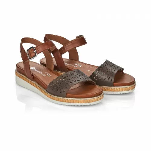 Босоножки  REMONTE  Коричневый, 41, 42, 43, 44, 45 фото каталог
