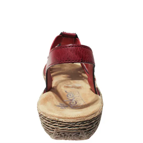 Босоножки RIEKER Бордовый, 41, 42, 43 фото каталог