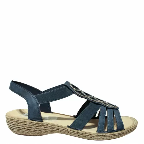 Босоножки RIEKER Синий, 41, 42, 43 фото каталог