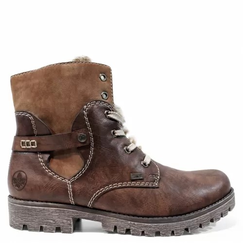 Ботильоны -зима RIEKER Коричневый, 42, 43 фото каталог