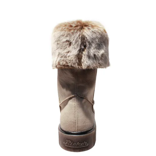 Ботильоны -зима RIEKER Бежевый, 42, 41 фото каталог