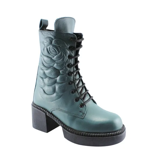 Ботинки-зима G.U.E.R.O Зеленый, 34, 35 фото каталог