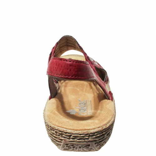 Босоножки RIEKER Бордовый, 41, 42, 43 фото каталог