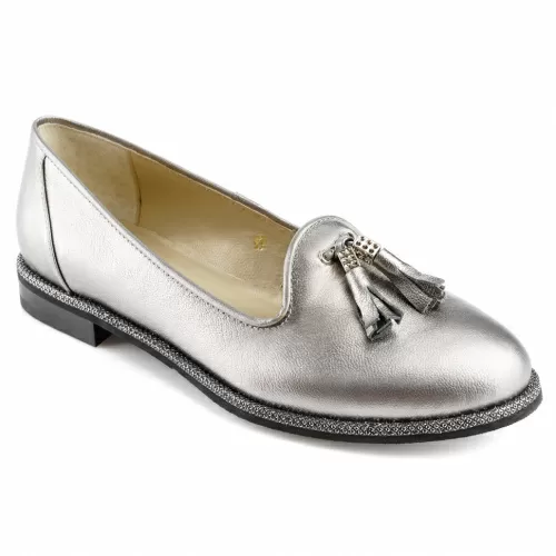 Туфли Сатег Серебряный, 33, 34, 35, 36, 37, 38 фото каталог