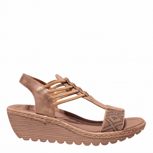 Босоножки RIEKER Золотой, 33, 34 фото каталог