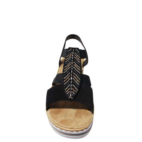 Босоножки RIEKER Черный, 41, 42, 43 фото каталог