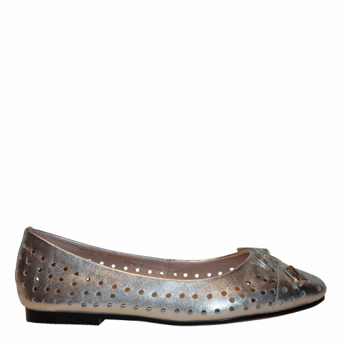 Балетки-лето ZIZI  Серебряный, 33, 34, 35 фото каталог