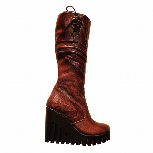 Сапоги-зима ZIZI Коричневый, 34, 35 фото каталог