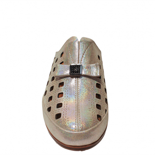 Сабо SIZAAMPERO Серебряный, 34, 35 фото каталог